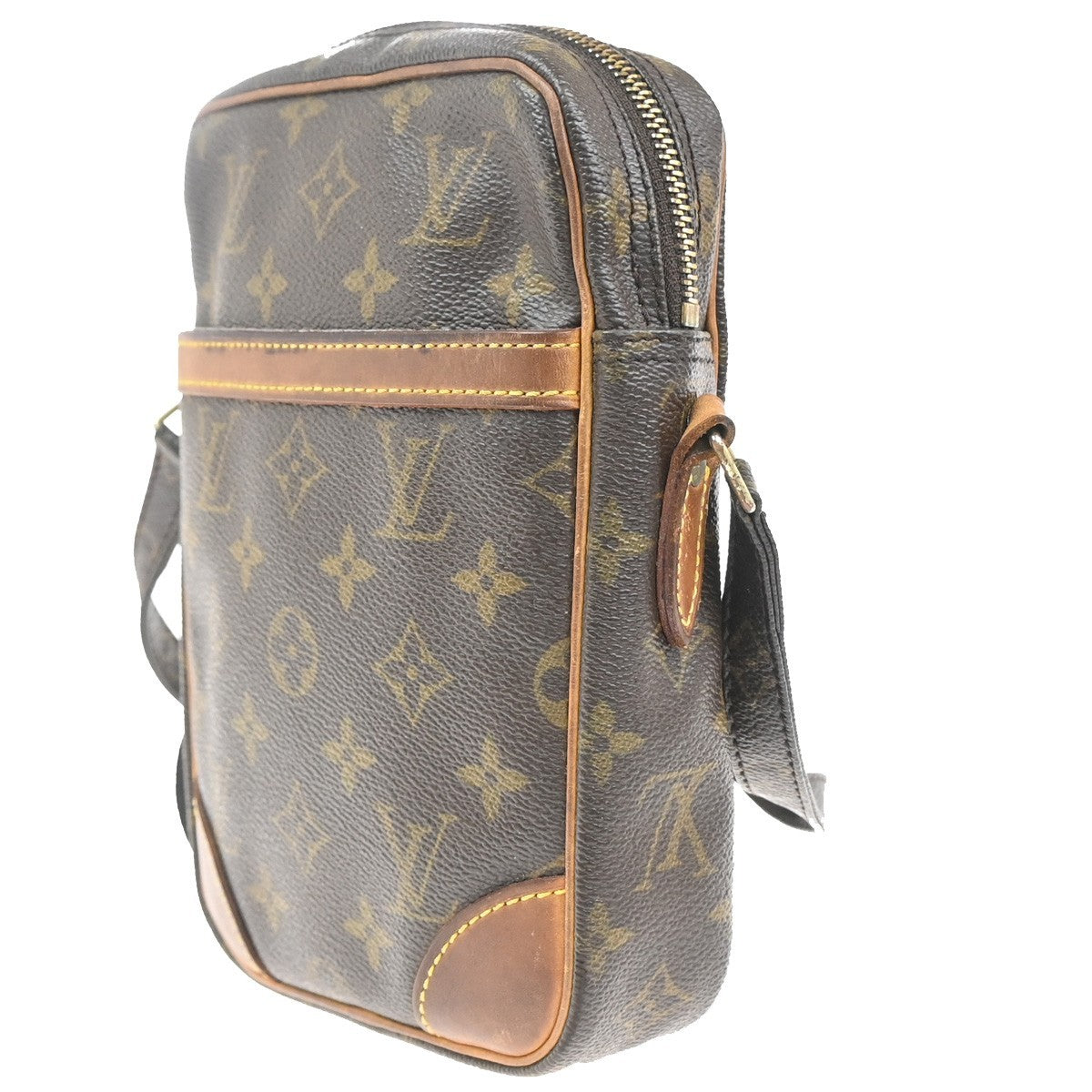 LOUIS VUITTON Danube Shoulder Bag Monogram Leather Brown France M45266 64KP584