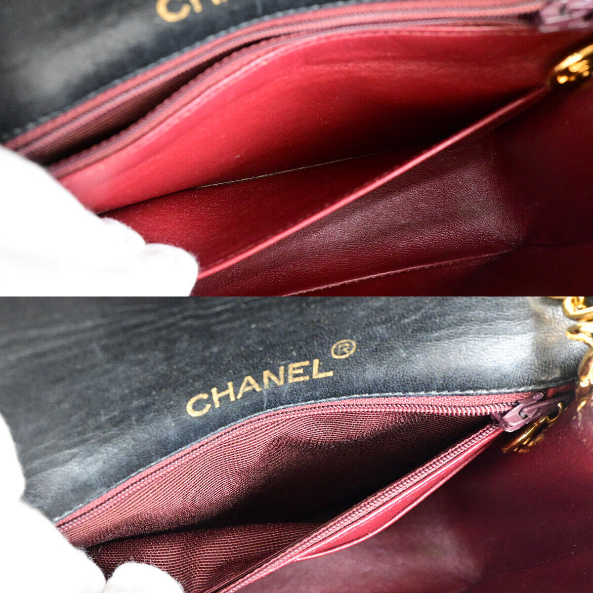 CHANEL CC Mini Matelasse Chain Shoulder Bag Leather GHW Black Vintage 359RJ892