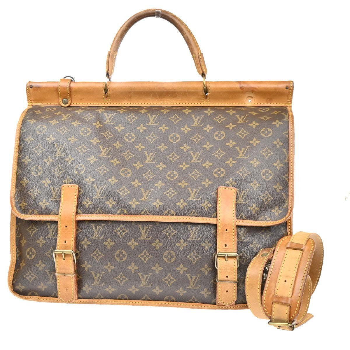 LOUIS VUITTON Sac Kleber 2way Hand Bag Monogram Leather Brown M58122 30MA642