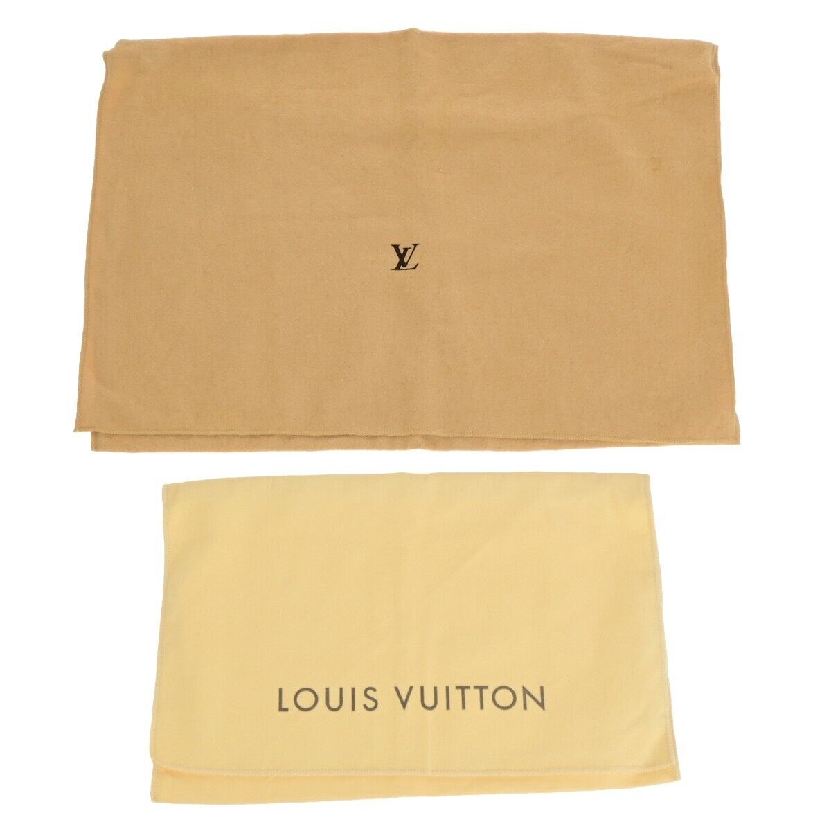 LOUIS VUITTON Logo 10 Set Dust Bag Drawstring Canvas Cotton Beige Brown 09EB738