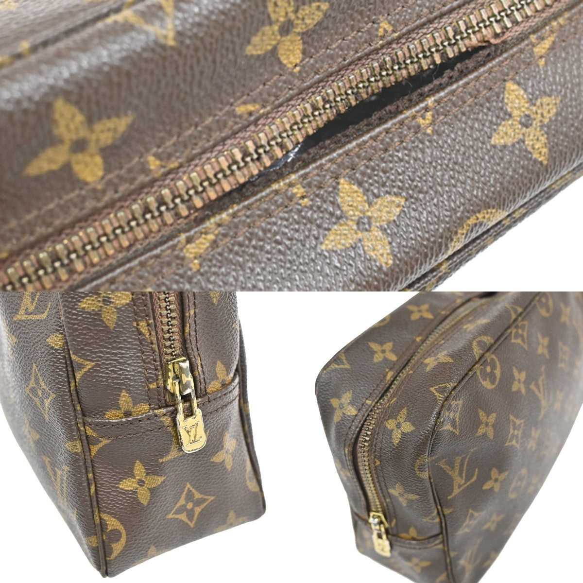 LOUIS VUITTON Trousse Toilette 28 Clutch Hand Bag Monogram Brown M47522 02AA096