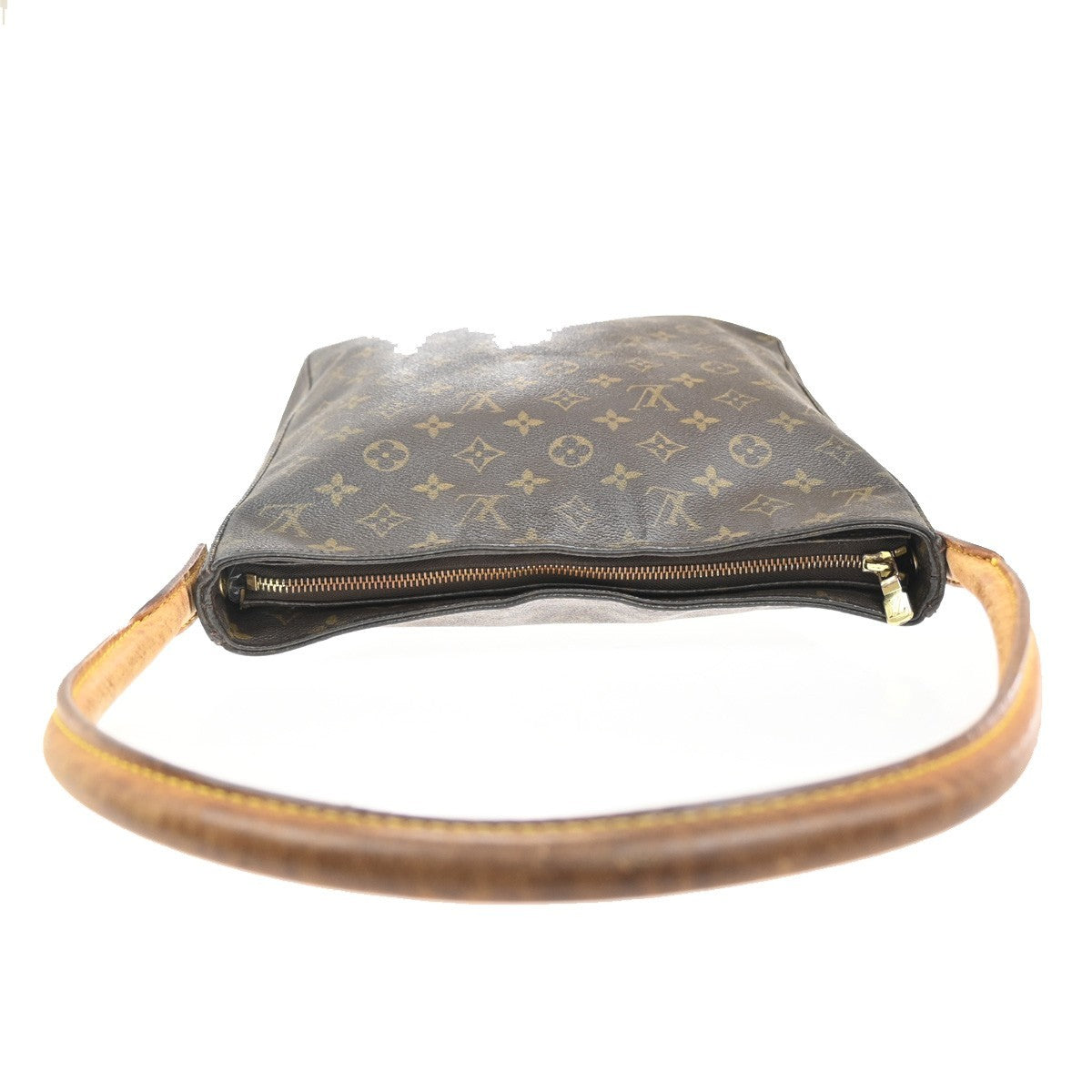 LOUIS VUITTON Logo Looping GM Shoulder Bag Monogram Leather Brown M51145 31MA310