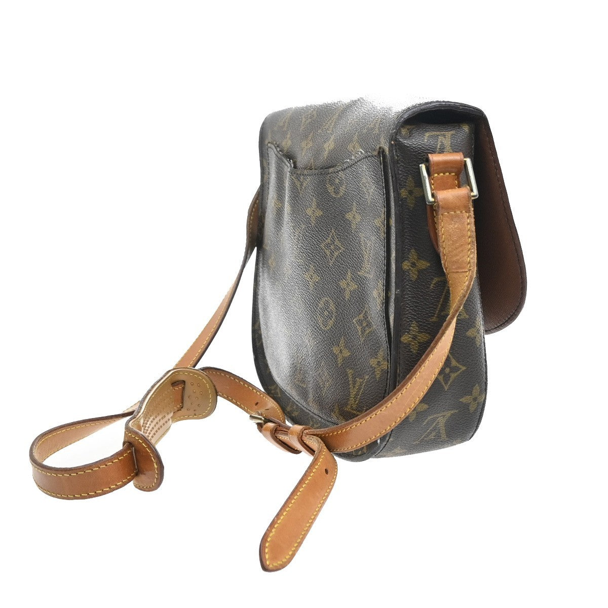 LOUIS VUITTON Saint Cloud GM Shoulder Bag Monogram Leather Brown M51242 31SA101