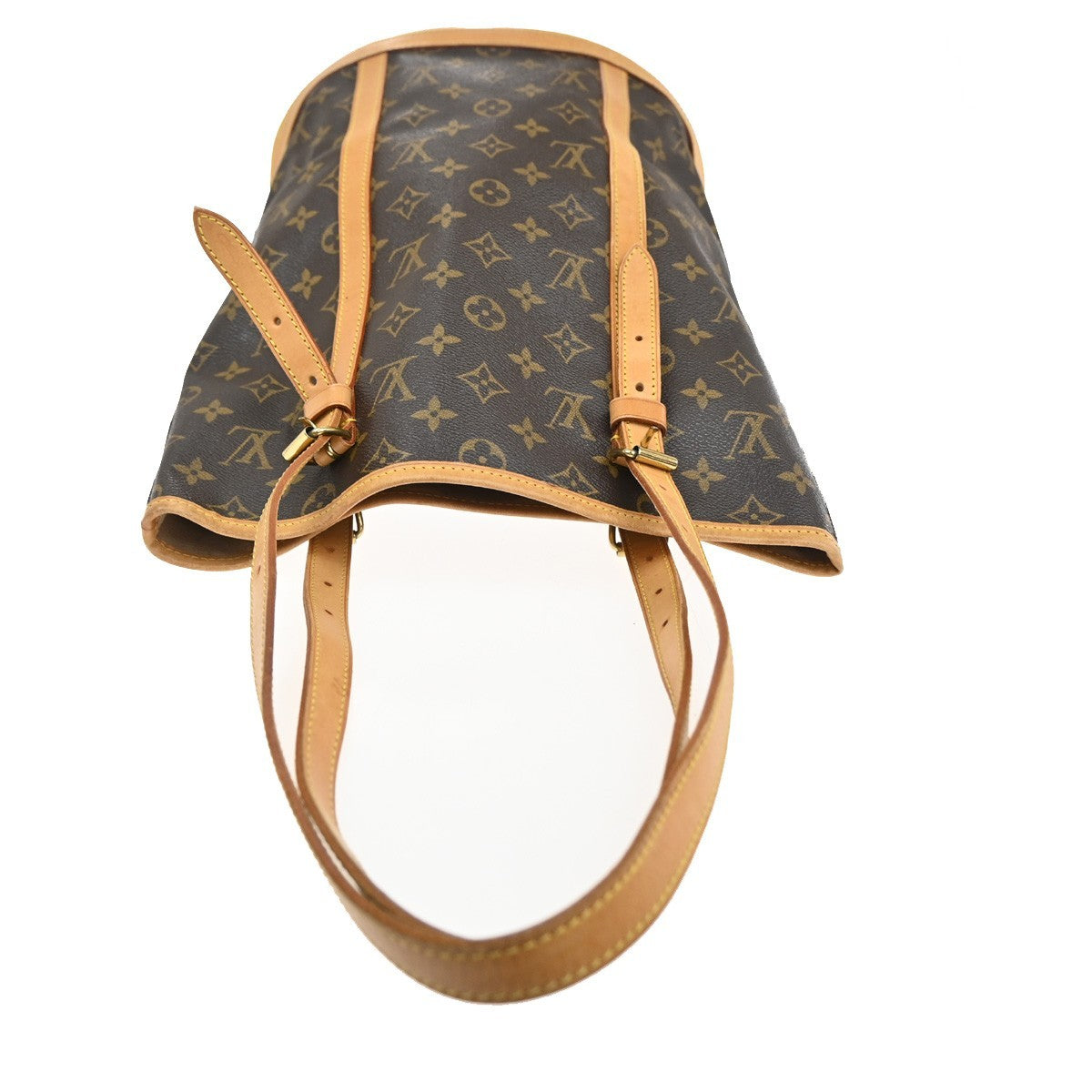 LOUIS VUITTON BUCKET GM Shoulder Tote Bag Monogram Leather Brown M42236 32KC702