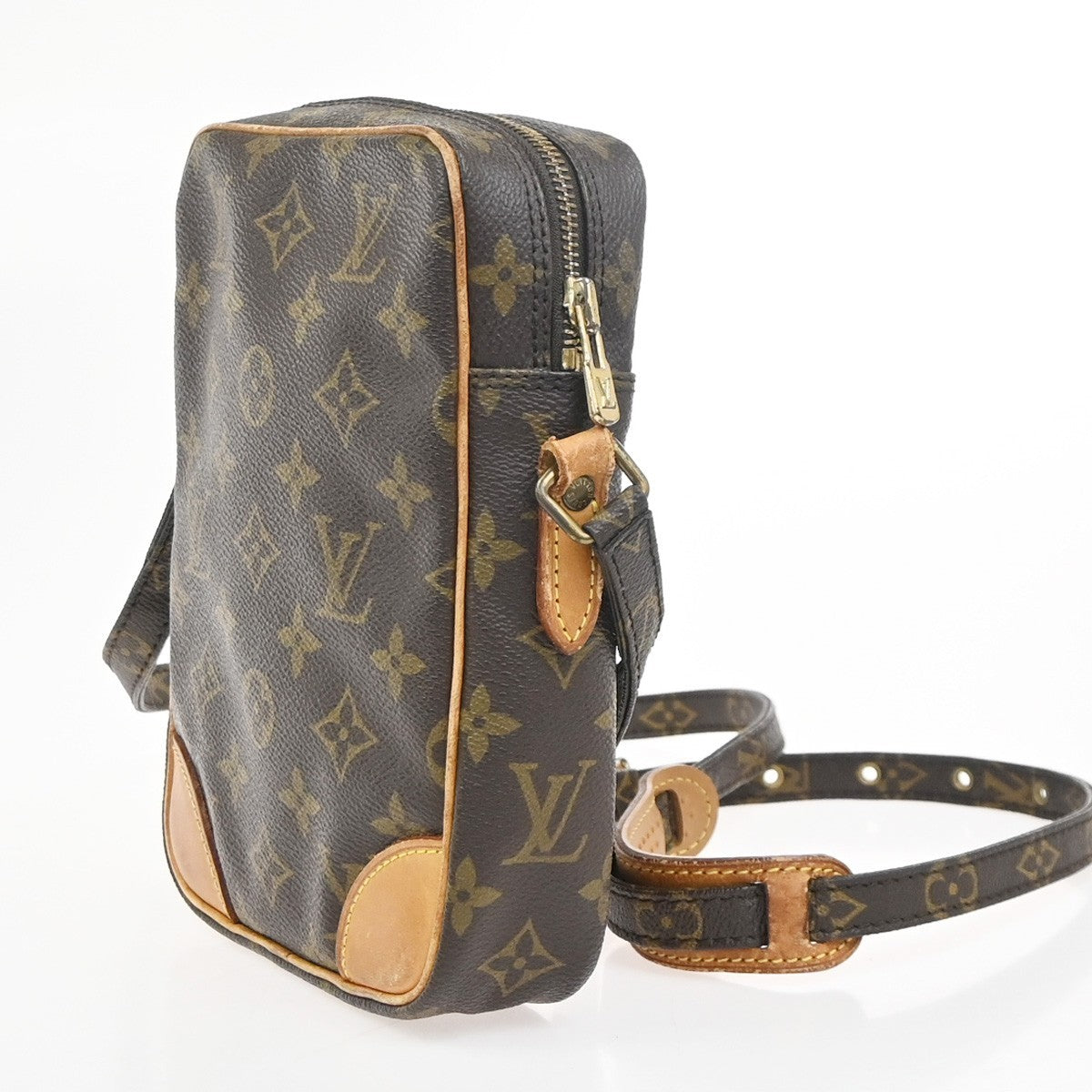 LOUIS VUITTON Danube Shoulder Bag Monogram Leather Brown France M45266 35KC828