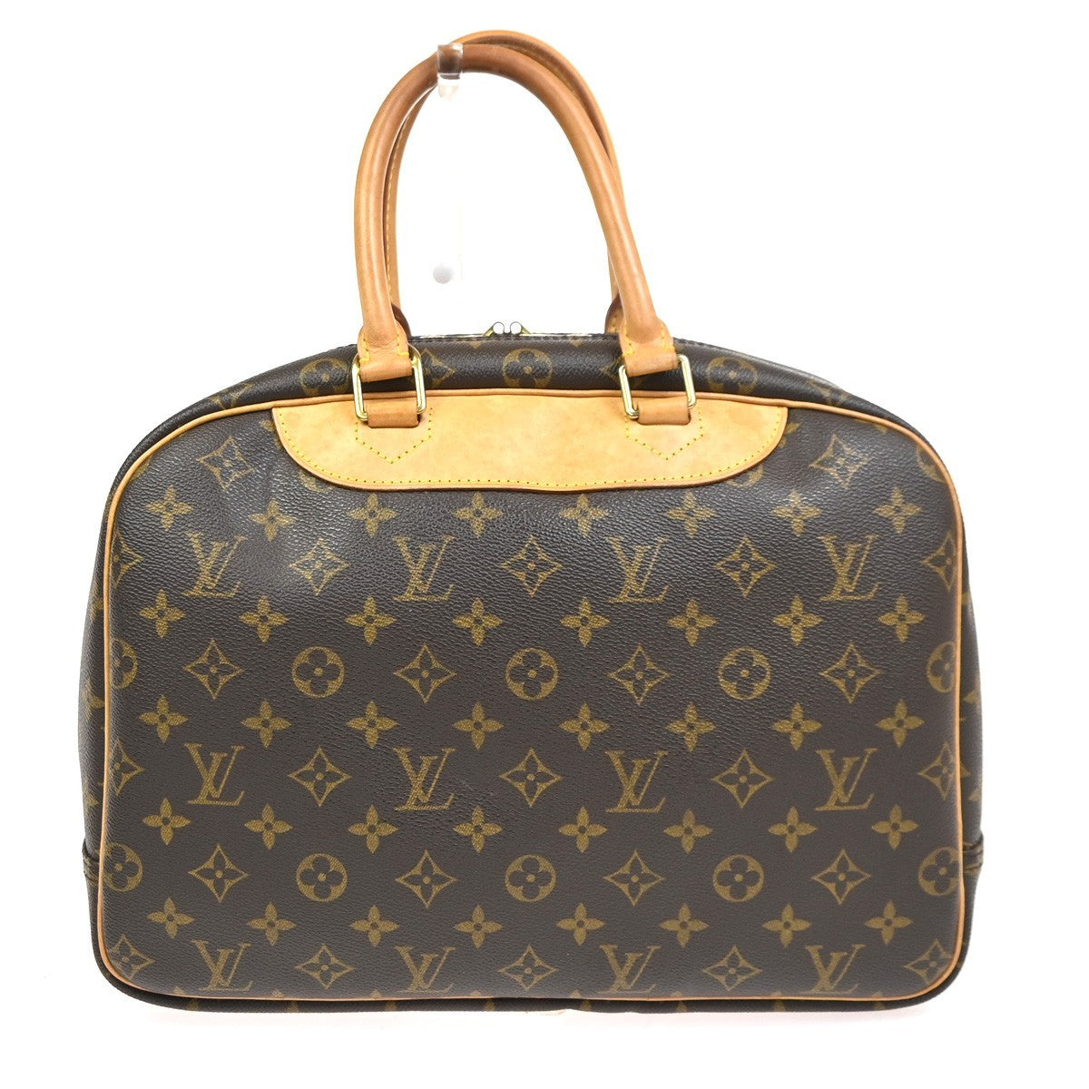 LOUIS VUITTON LV Logo Deauville Hand Bag Monogram Leather Brown M47270 75KC833