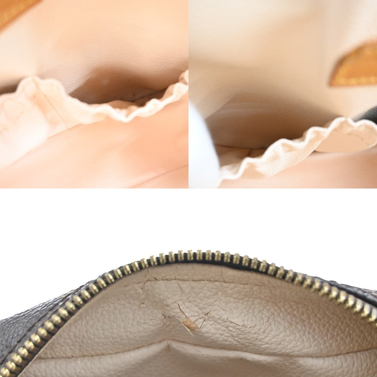 LOUIS VUITTON Logo Spontini Hand Bag Monogram Leather Brown M47500 81SA106