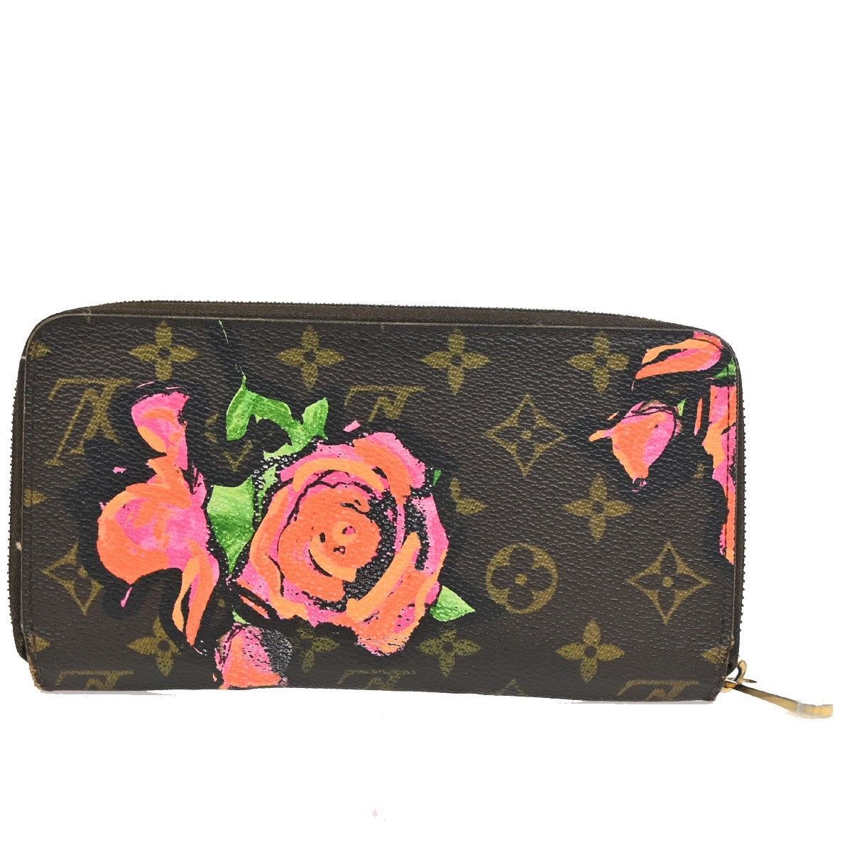 LOUIS VUITTON Stephen Sprouse Zippy Wallet Monogram Roses Brown M93759 84RL586