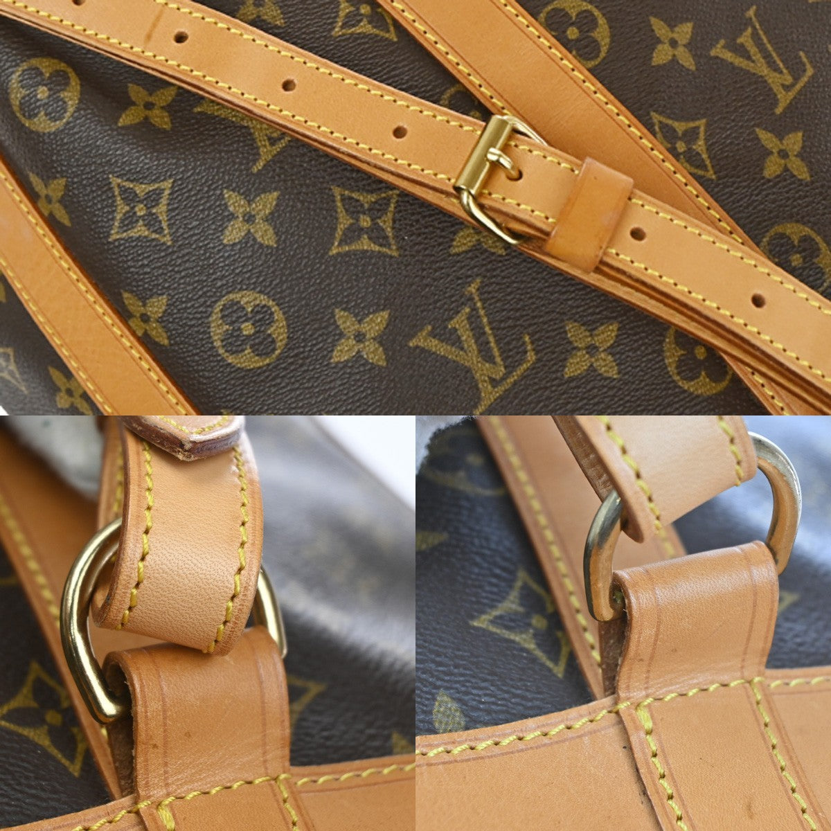 LOUIS VUITTON LV Randonnee GM Shoulder Bag Monogram Leather Brown M42244 15MA523