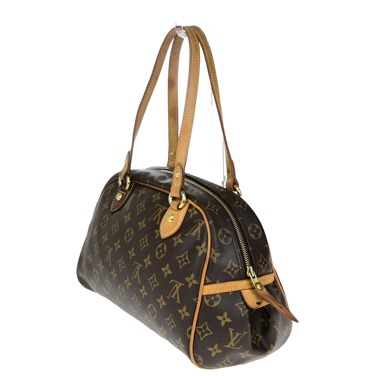 LOUIS VUITTON Montorgueil PM Shoulder Bag Monogram Leather Brown M95565 16YG789