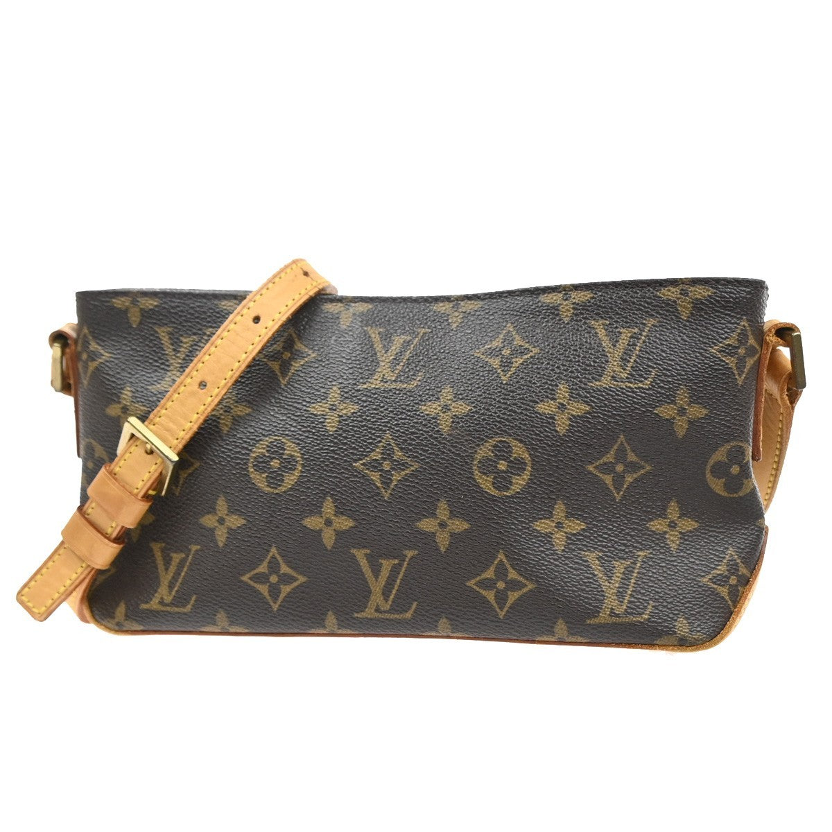 LOUIS VUITTON Logo Trotteur Shoulder Bag Monogram Leather Brown M51240 79YJ146