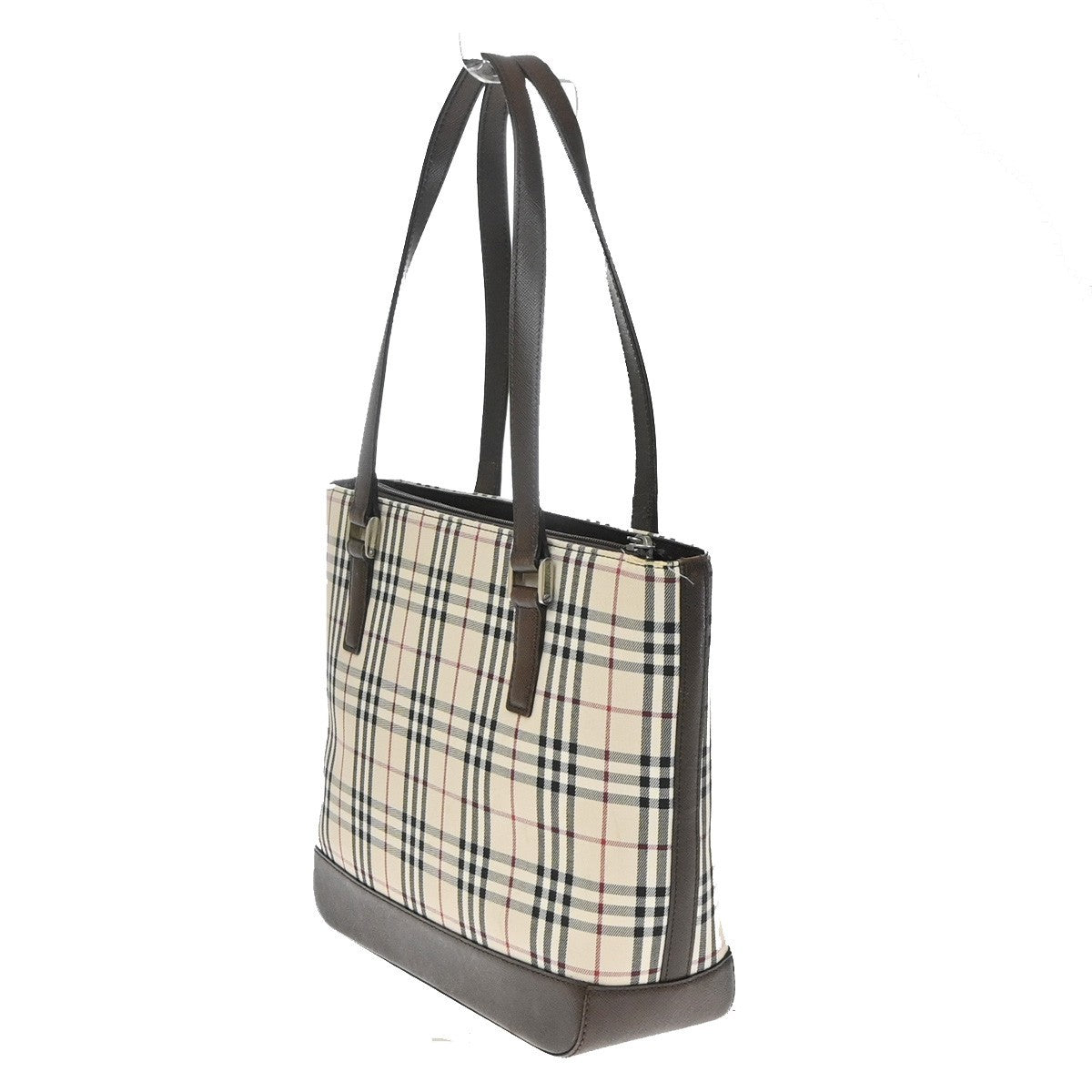BURBERRY Logo Nova Check Shoulder Hand Bag Canvas Leather Beige Brown 38RQ001