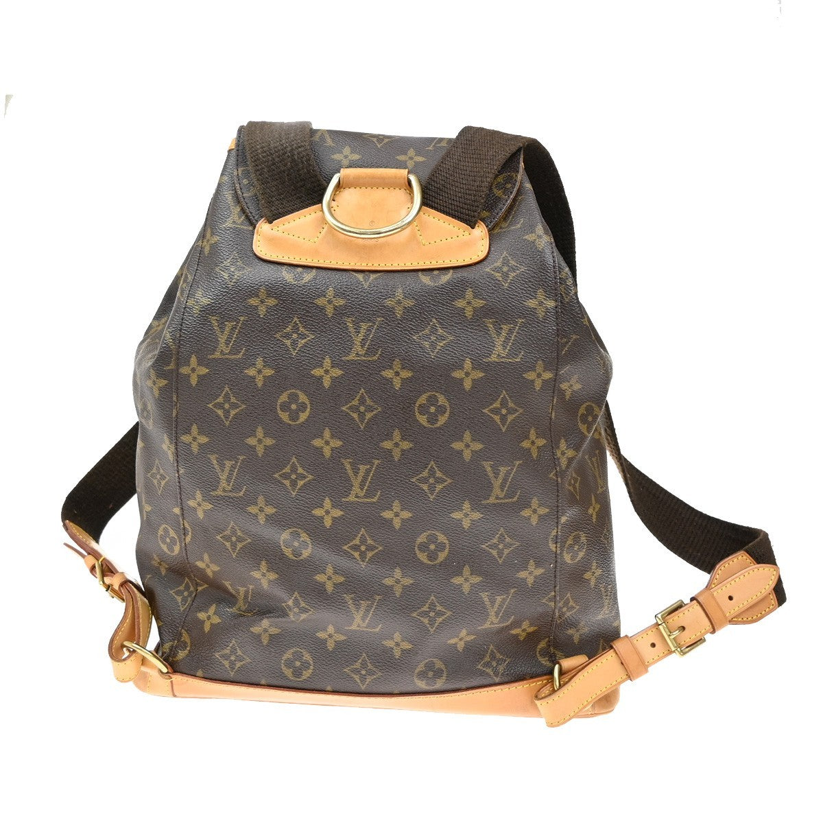 LOUIS VUITTON Montsouris GM Backpack Bag Monogram Leather Brown M51135 96EF833
