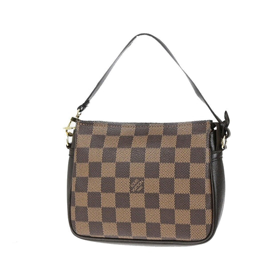 LOUIS VUITTON  Trousse Makeup Hand Bag Damier Ebene Leather Brown N51982 81EC862