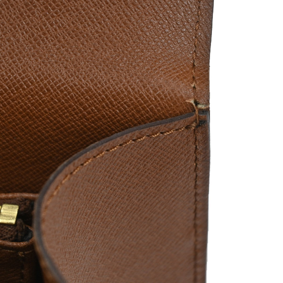 LOUIS VUITTON LV Logo Malesherbes Hand Bag Monogram Leather Brown M51379 84CA876