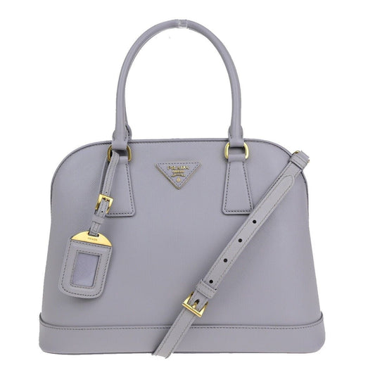 PRADA MILANO 2Way Shoulder Hand Bag Saffiano Leather Lavender Gold Italy 20EB835