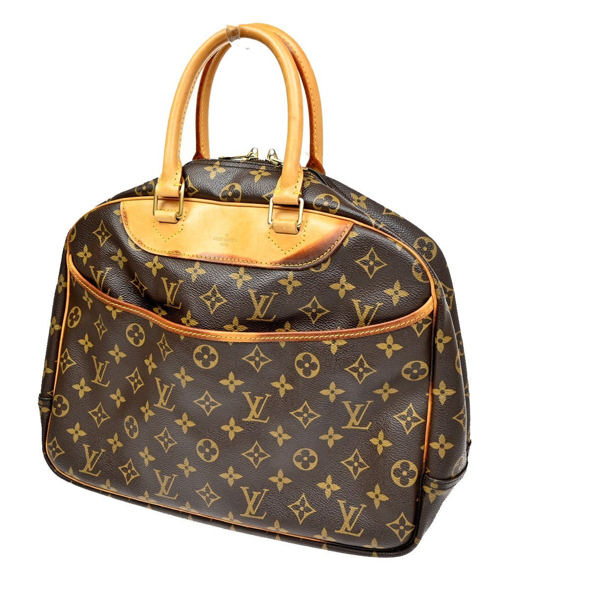 LOUIS VUITTON LV Logo Deauville Hand Bag Monogram Leather Brown M47270 82KC197
