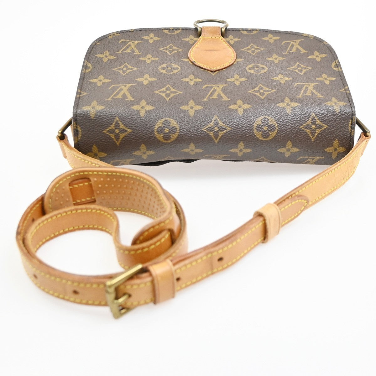 LOUIS VUITTON Saint Cloud GM Shoulder Bag Monogram Leather Brown M51242 32PA085