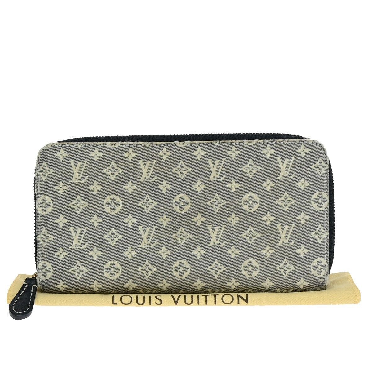 LOUIS VUITTON LV Zippy Wallet Monogram Ideal Canvas Leather Gray M63010 04EC258