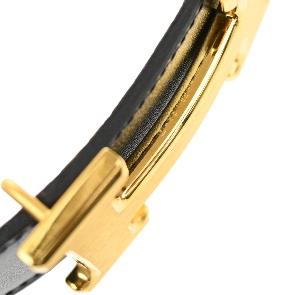 HERMES H Logo Constance Reversible Buckle Belt 80# Leather Black Brown 78RL421