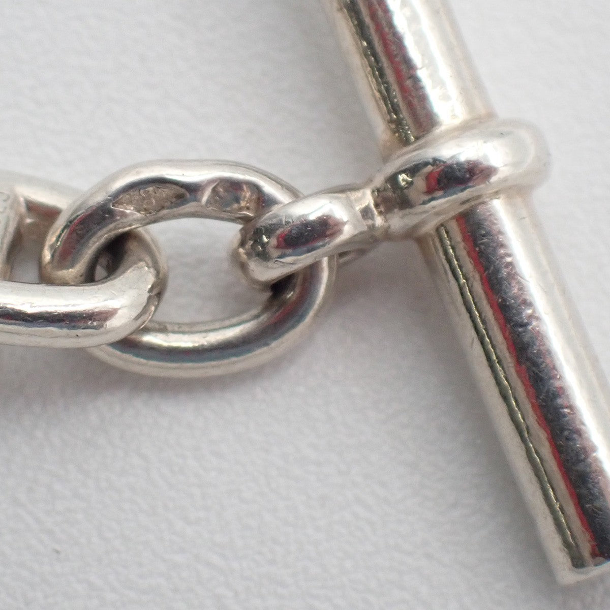 HERMES Logo Chaine D'ancre TPM Chain Bracelet  28 Link Silver Ag925 396LC630