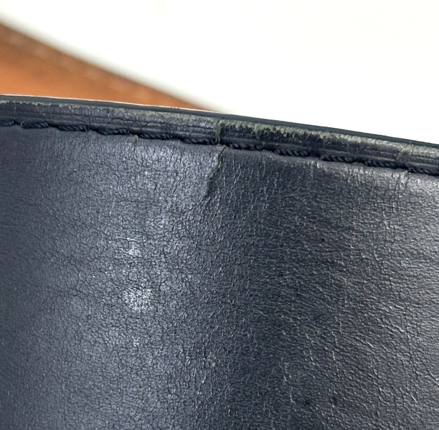 LOUIS VUITTON Ceinture Jeans Buckle Belt 80/32 Leather BK SR Spain M6812 63KC996