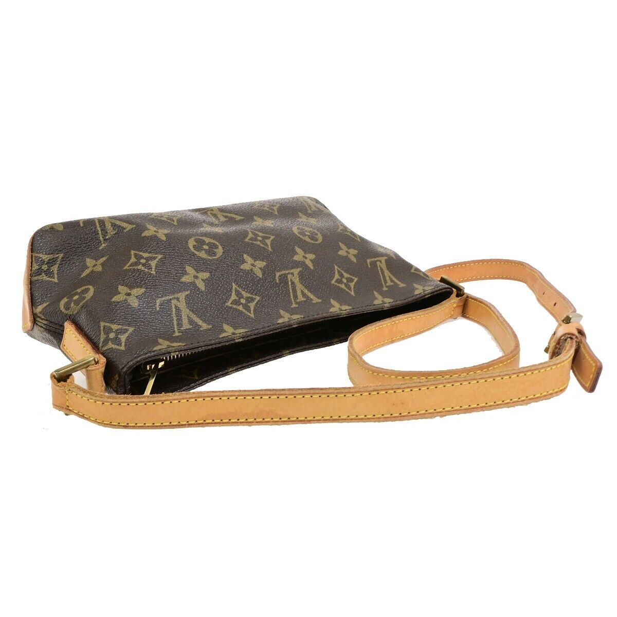 LOUIS VUITTON Logo Trotteur Shoulder Bag Monogram Leather Brown M51240 89ED501