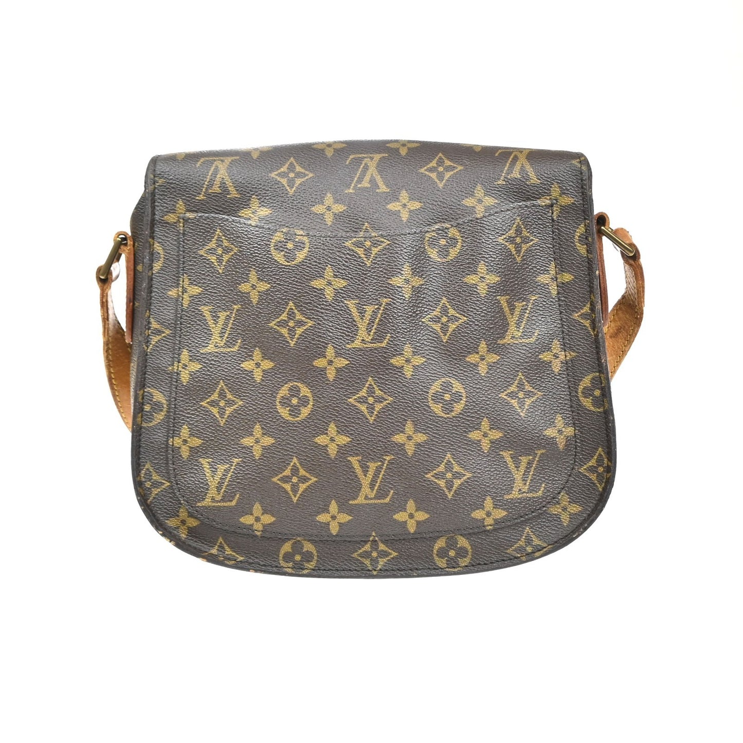 LOUIS VUITTON Saint Cloud GM Shoulder Bag Monogram Leather Brown M51242 80MA658