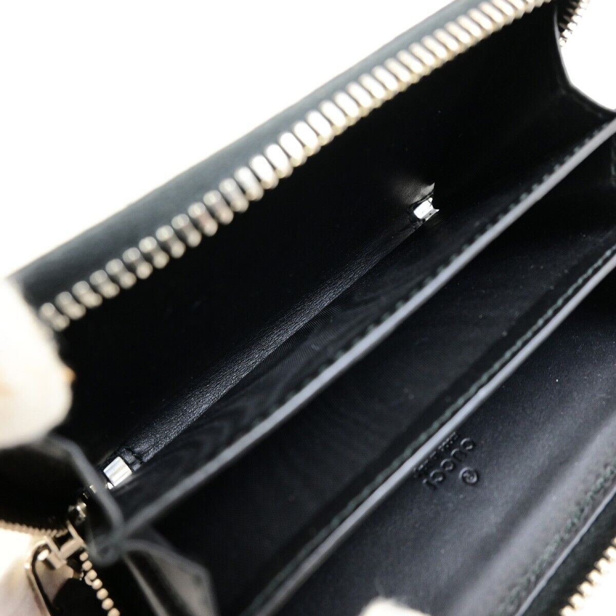 GUCCI GG Pattern Kaleido Zip Around Wallet Supreme Leather Brown BK 36RK792