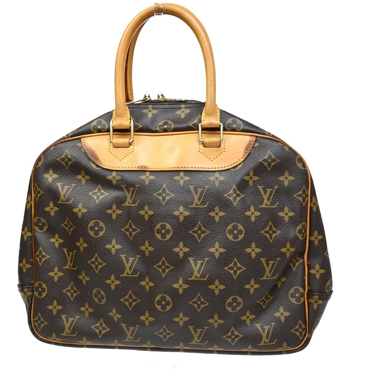 LOUIS VUITTON LV Logo Deauville Hand Bag Monogram Leather Brown M47270 82KC197