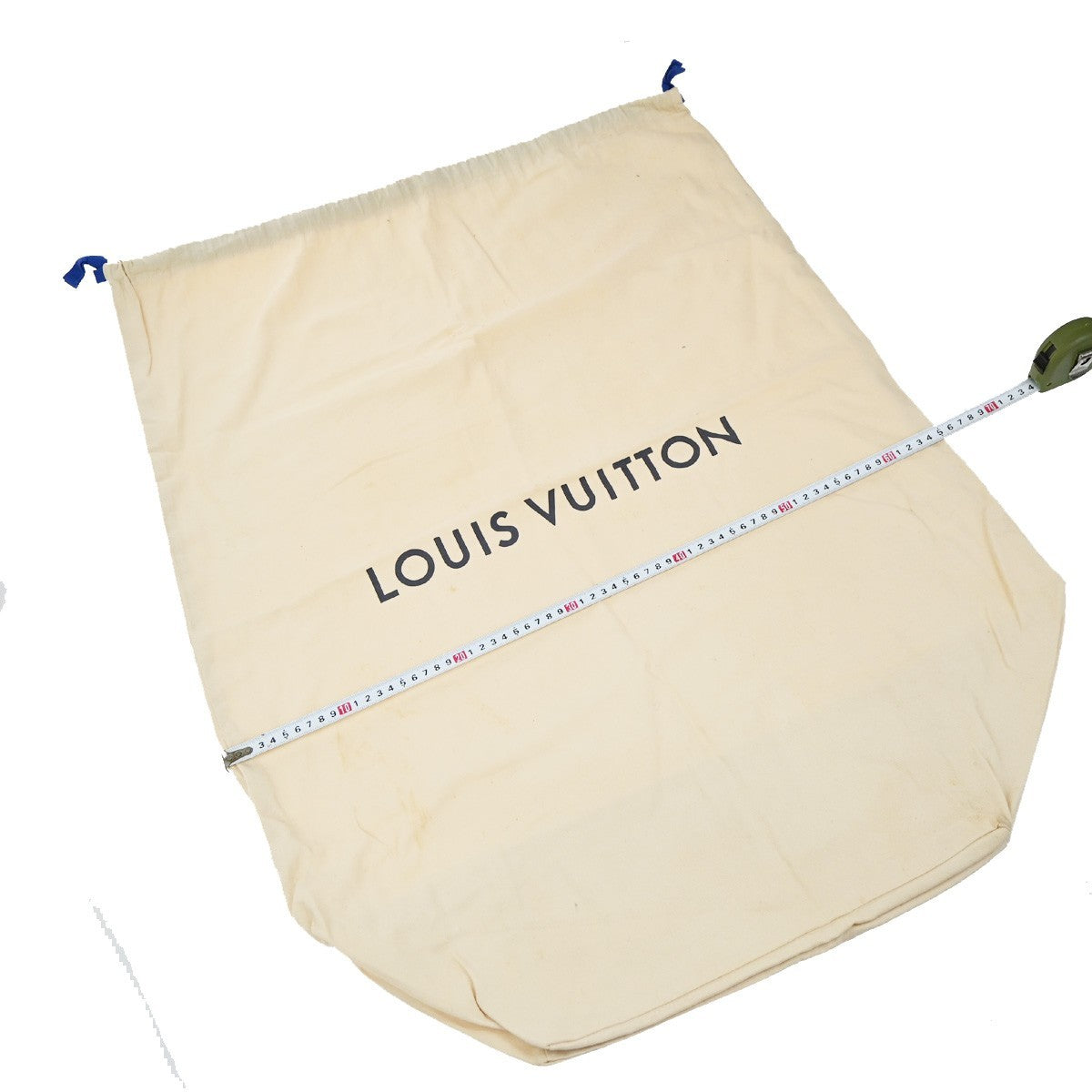 LOUIS VUITTON Logo 10 Set Dust Bag Drawstring Canvas Cotton Beige Brown 03KB470