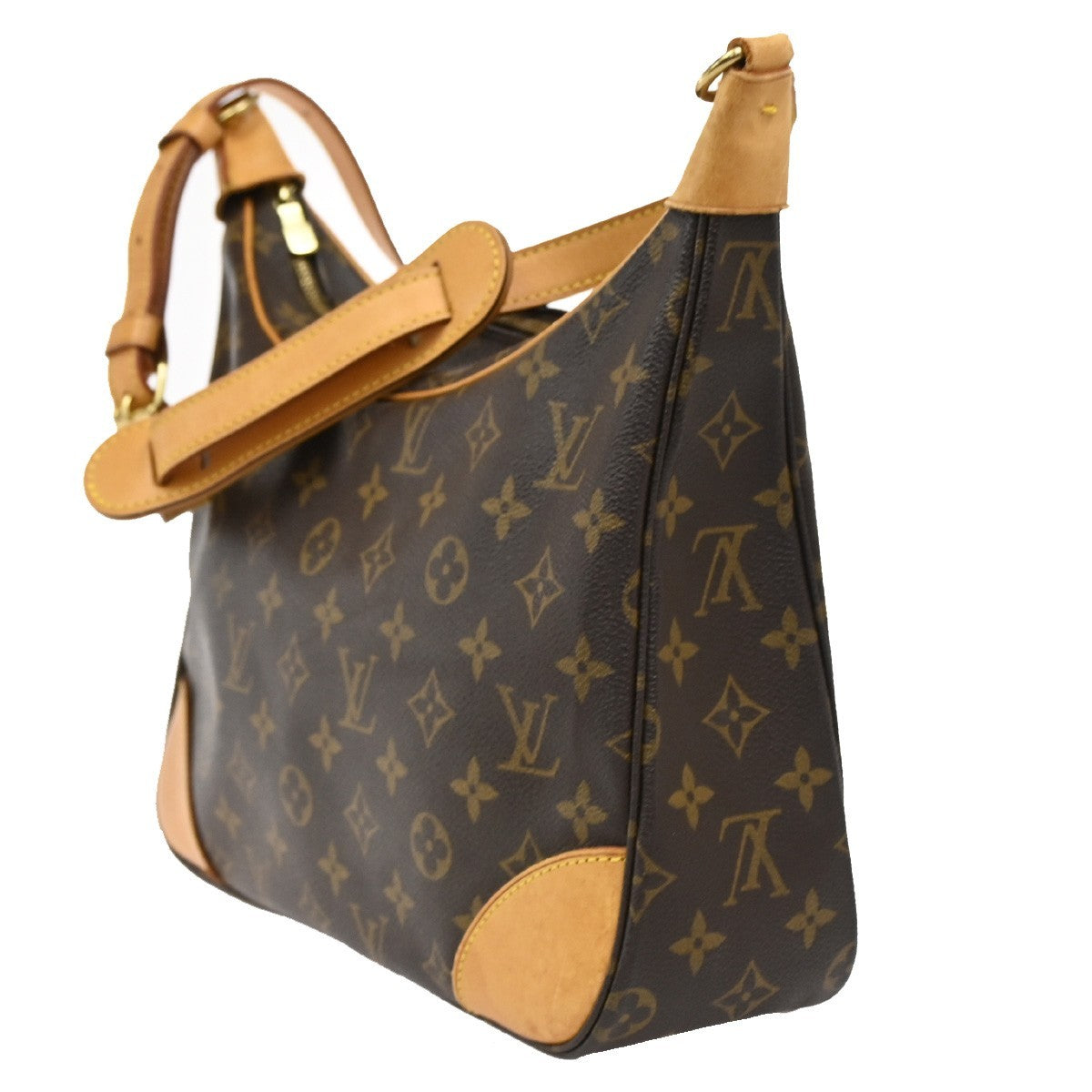 LOUIS VUITTON Boulogne 30 Shoulder Bag Monogram Leather Brown M51265 79DA177