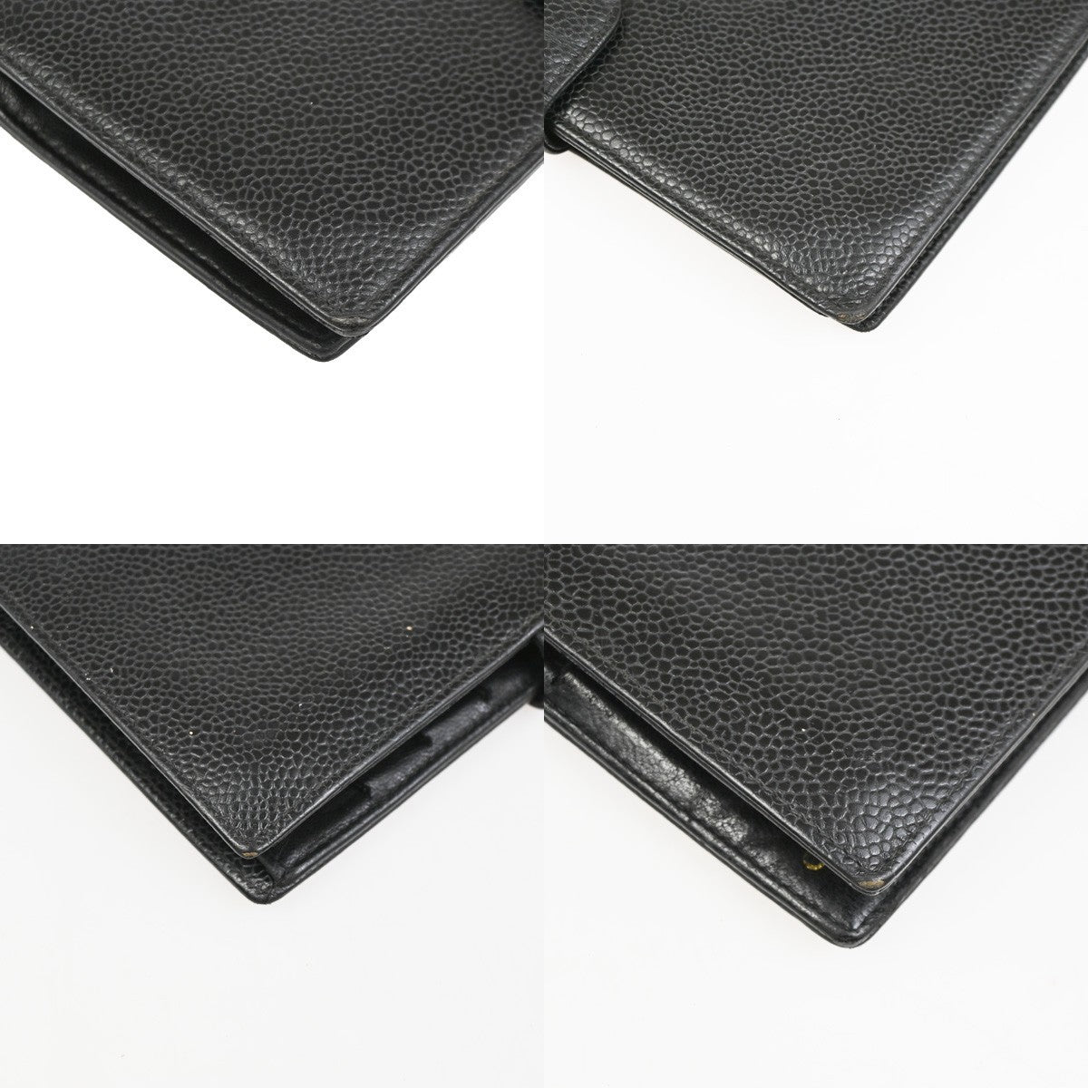 CHANEL CC Timeless Bifold Long Wallet Grained Leather Black GHW France 69KC691