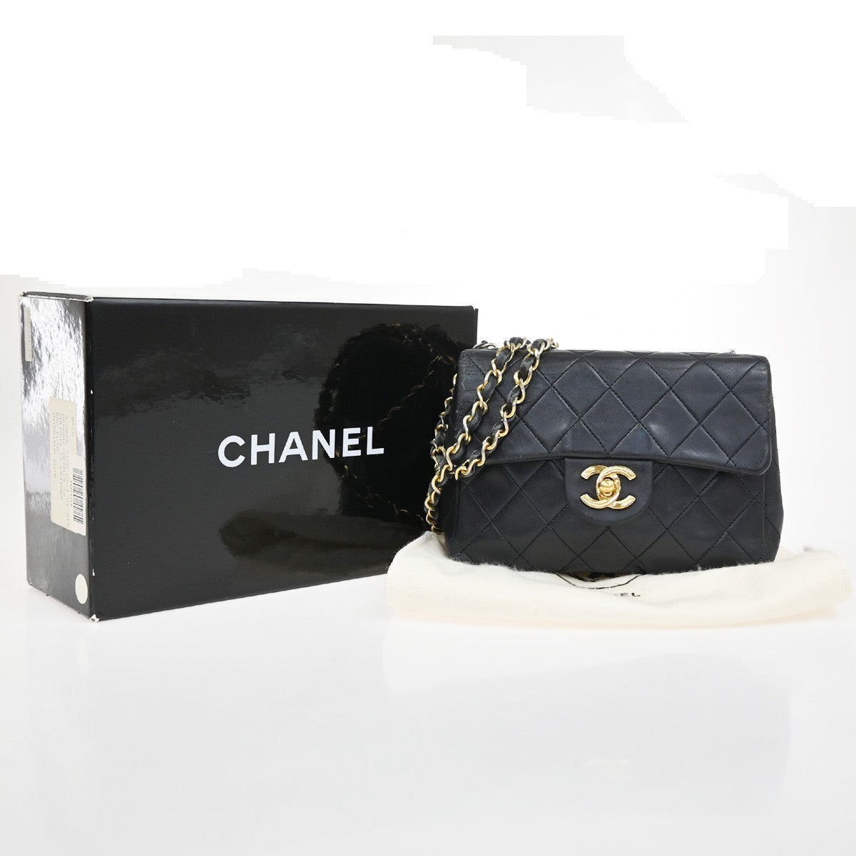 CHANEL CC Mini Matelasse Chain Shoulder Bag Leather Black GHW France 310RL917