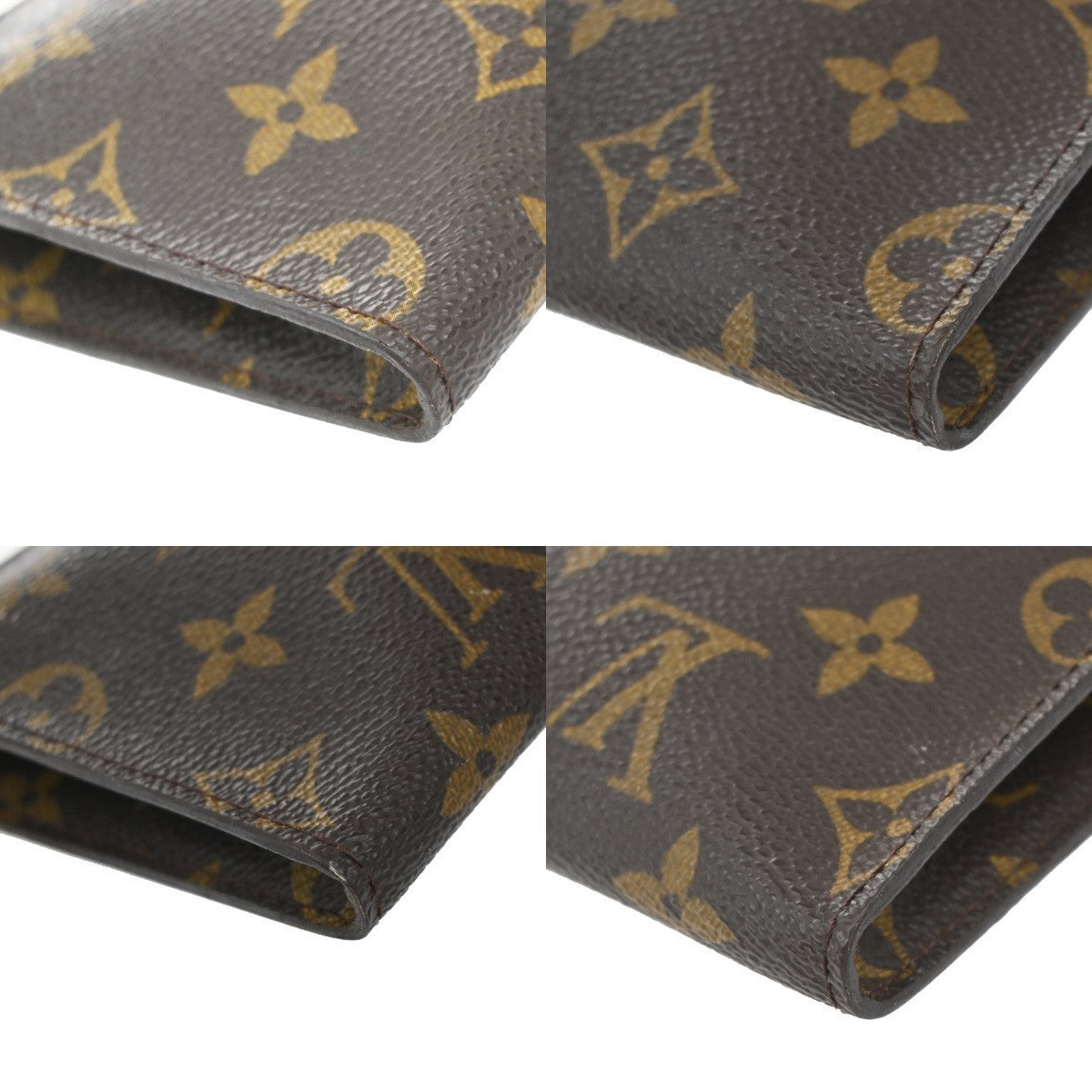 LOUIS VUITTON Logo BUCKET PM Pouch Bag Monogram Leather Brown France 02KB374