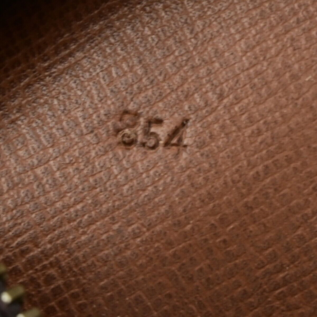 LOUIS VUITTON Danube Shoulder Bag Monogram Leather Brown France M45266 65ED045