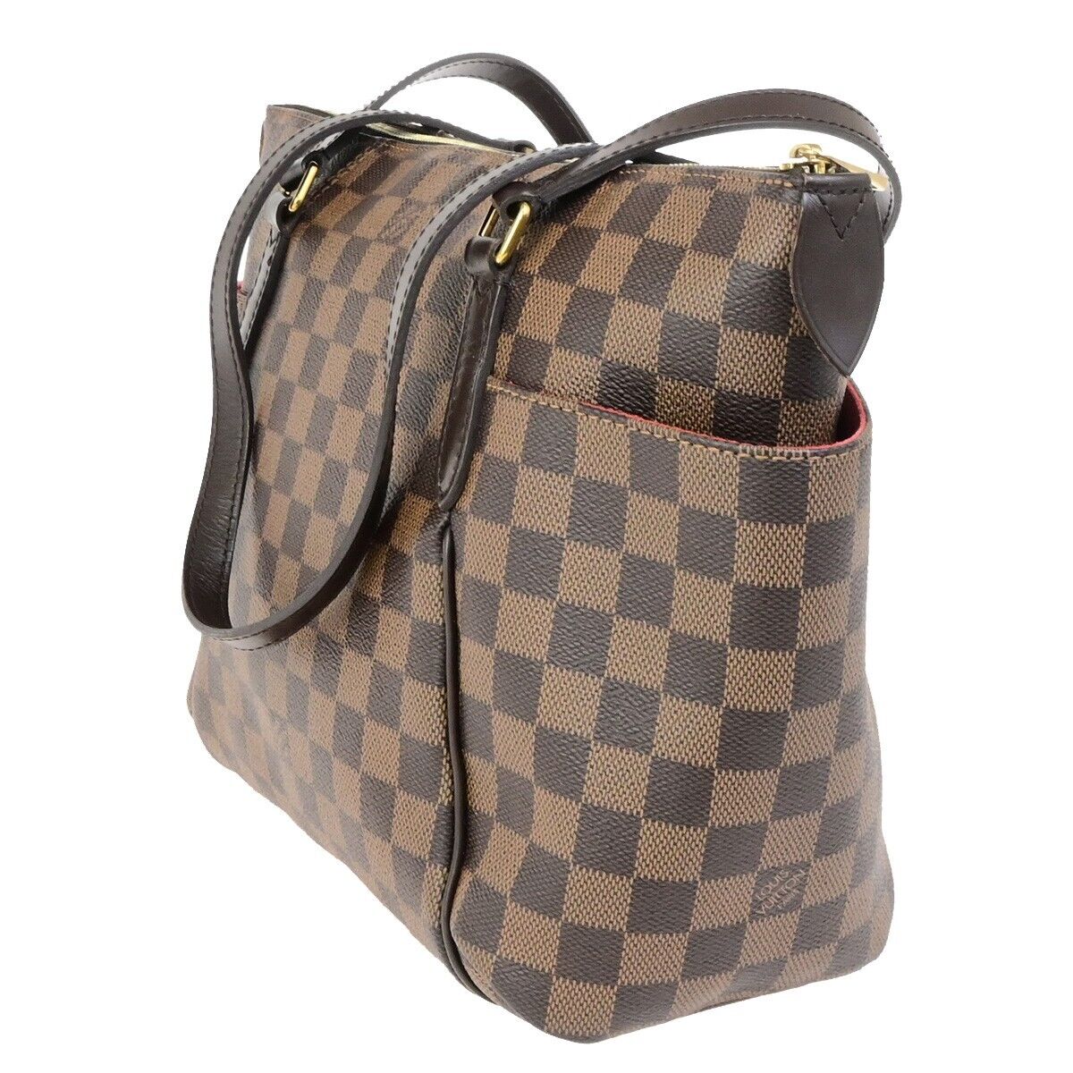LOUIS VUITTON Logo Totally PM Shoulder Bag Damier Leather Brown N41282 22FB320