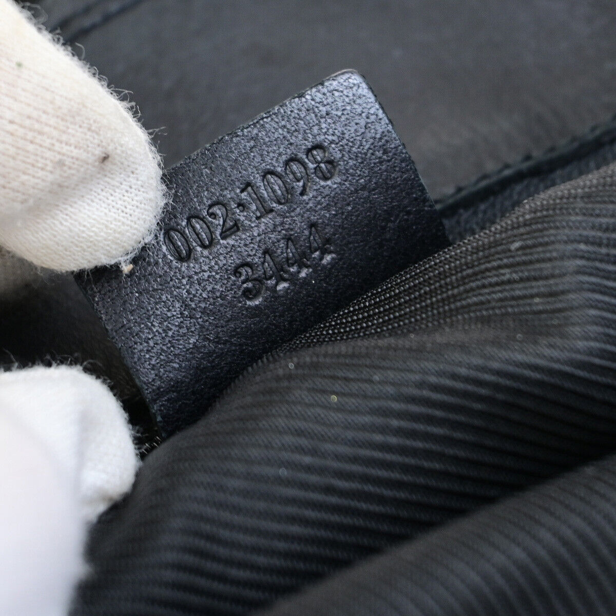 GUCCI Logo GG Pattern Shoulder Tote Bag Canvas Leather Black GHW Italy 09YG536