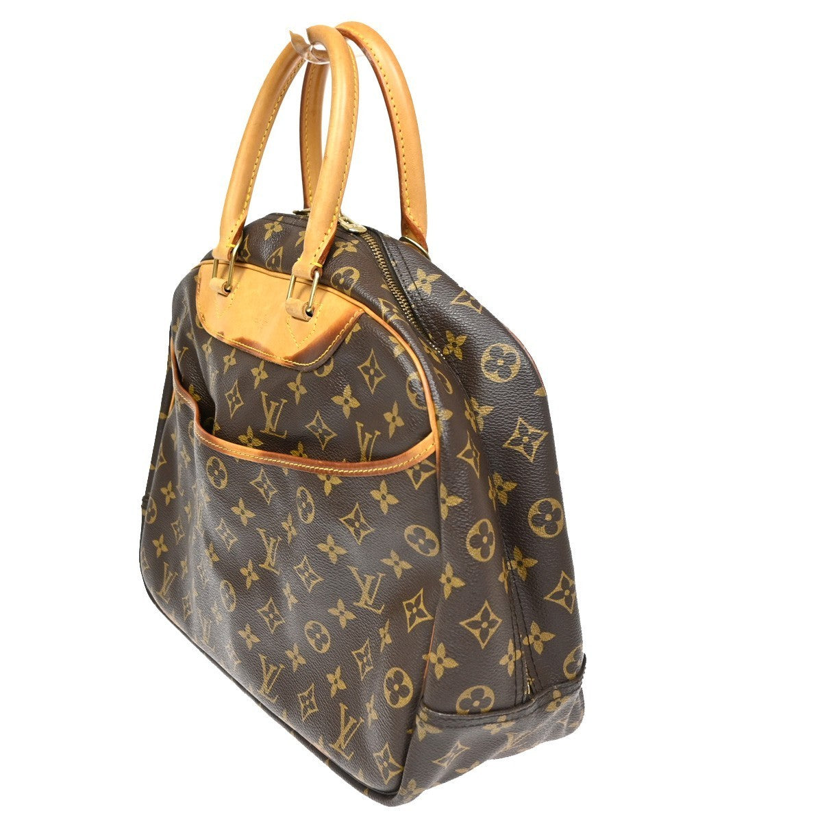 LOUIS VUITTON LV Logo Deauville Hand Bag Monogram Leather Brown M47270 82KC197