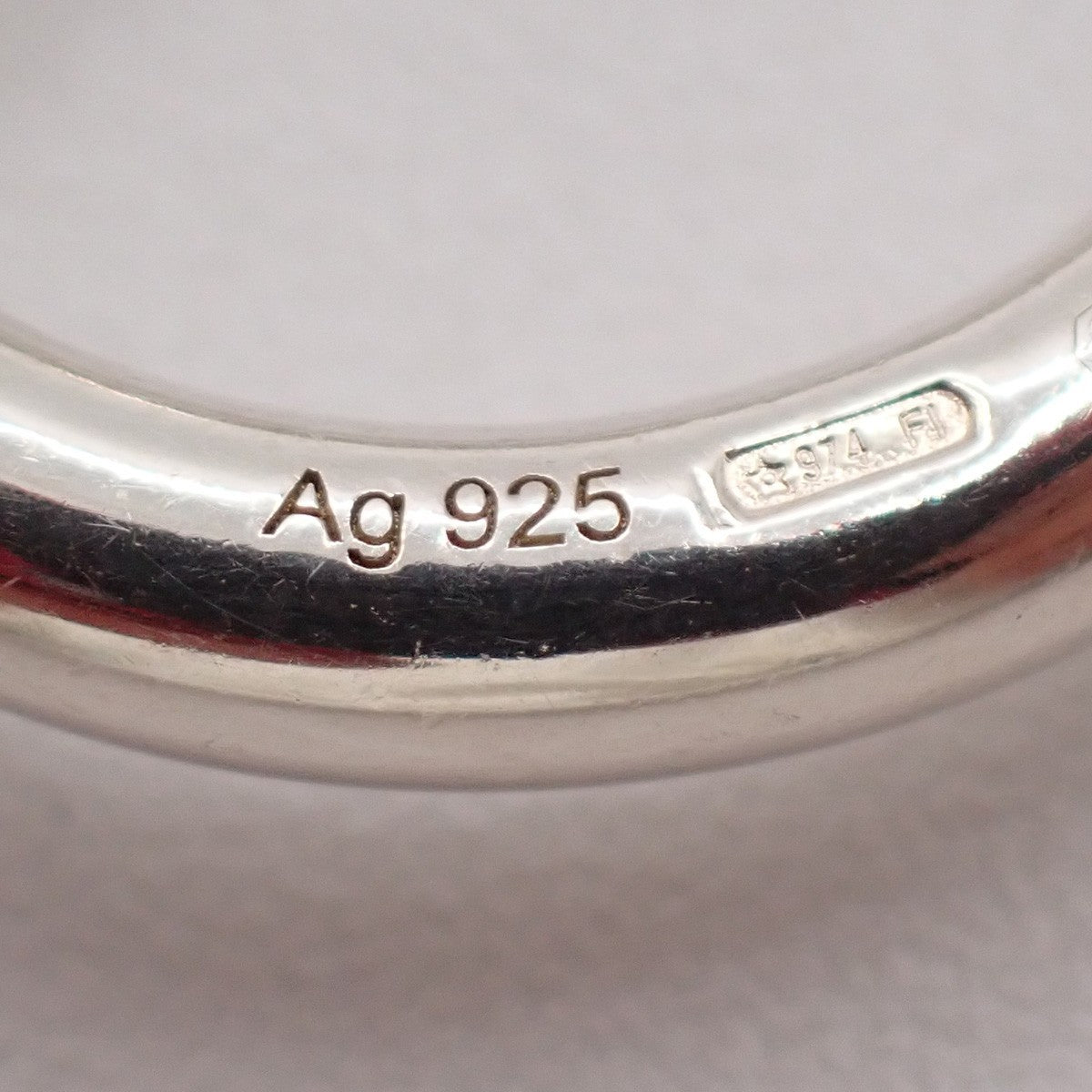 HERMES Logo Amulet 5 Charm Chain Bracelet Bangle Silver 925 France 649LC634