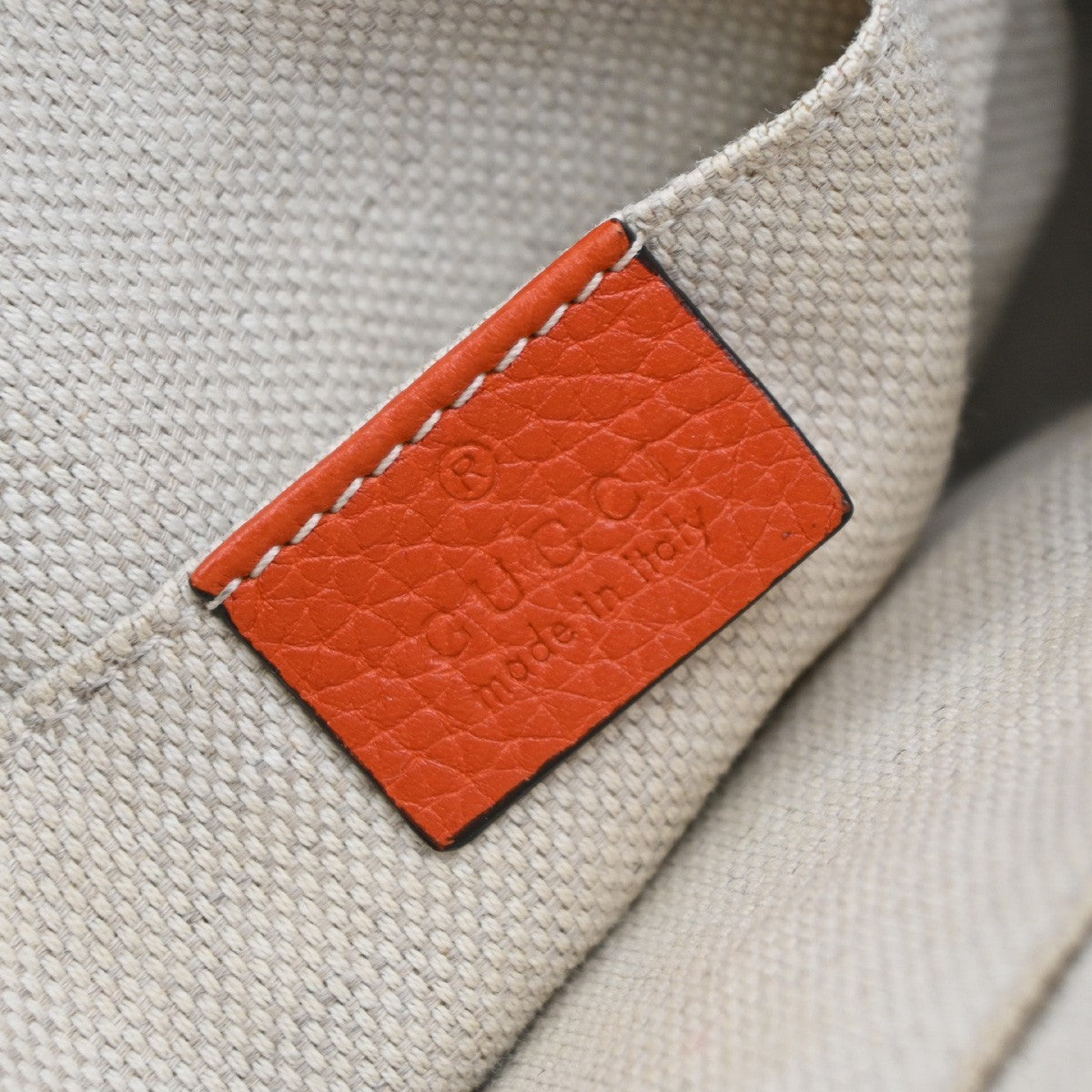 GUCCI Logo Soho Interlocking Crossbody Shoulder Bag Leather Orange GHW 12EG385