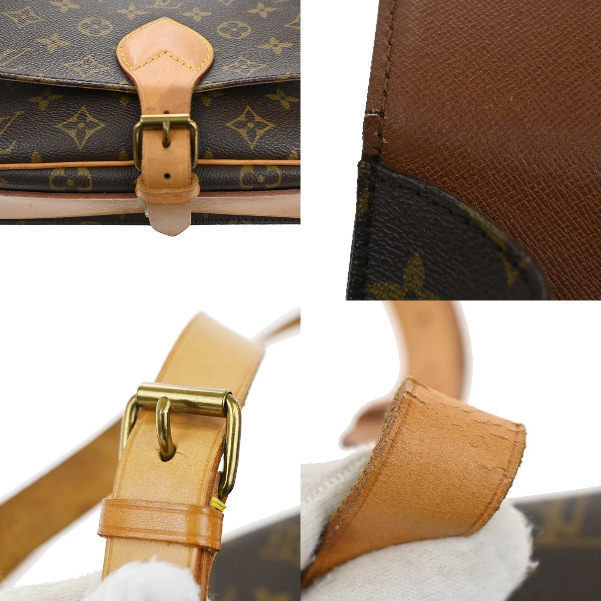 LOUIS VUITTON Cartouchiere GM Shoulder Bag Monogram Leather Brown M51252 82CA079