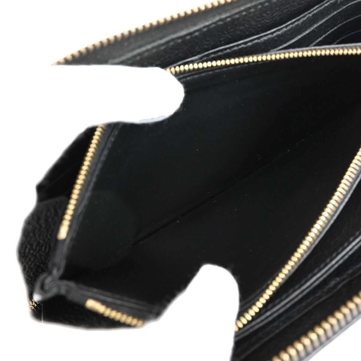 LOUIS VUITTON LV Zippy Long Wallet Monogram Empreinte Balck M93435 32FA522