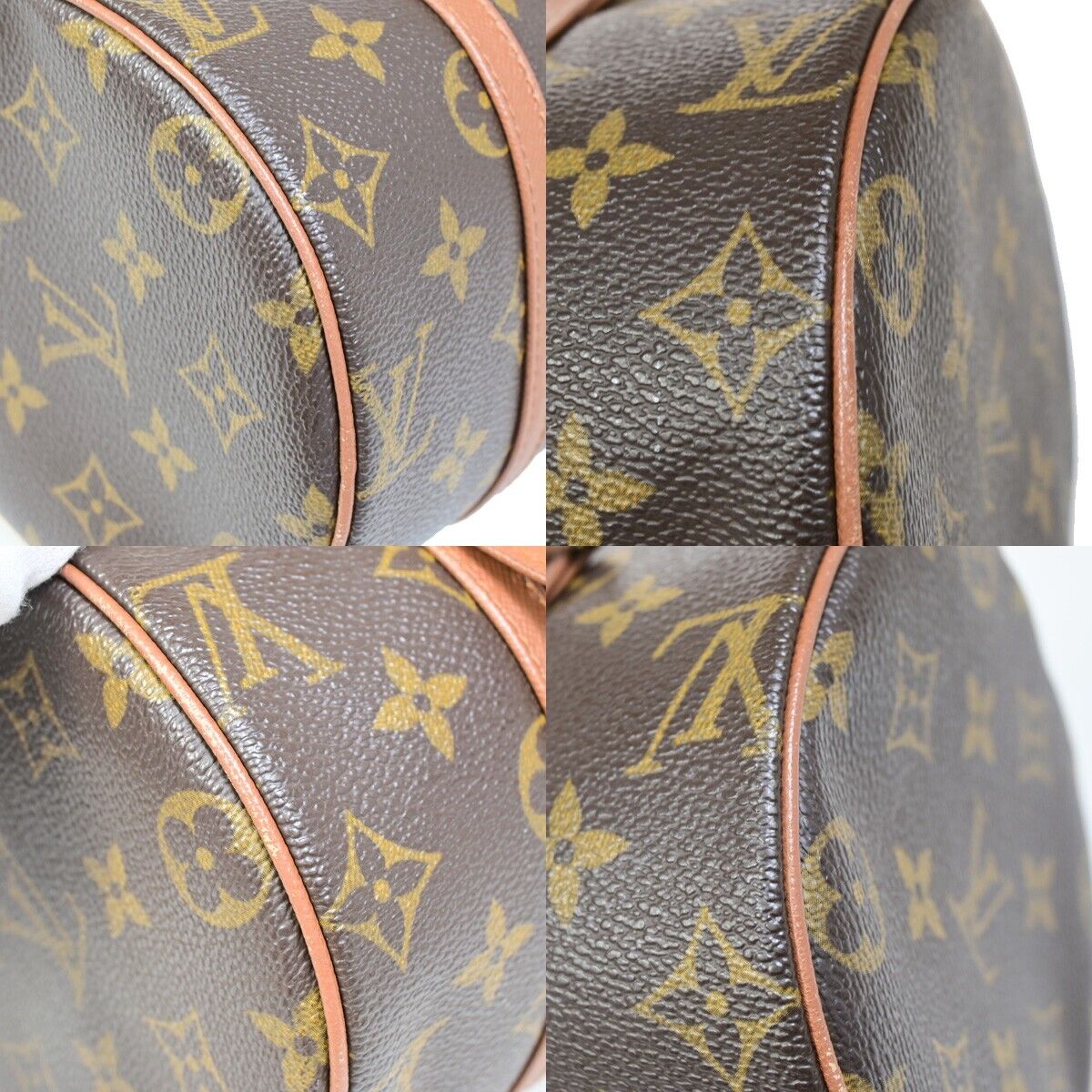 LOUIS VUITTON Logo PAPILLON 30 Hand Bag Monogram Leather Brown M51365 16SH956