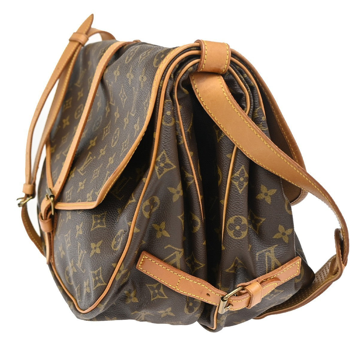LOUIS VUITTON Saumur 35 Shoulder Bag Monogram Leather BN France M42254 15KC498