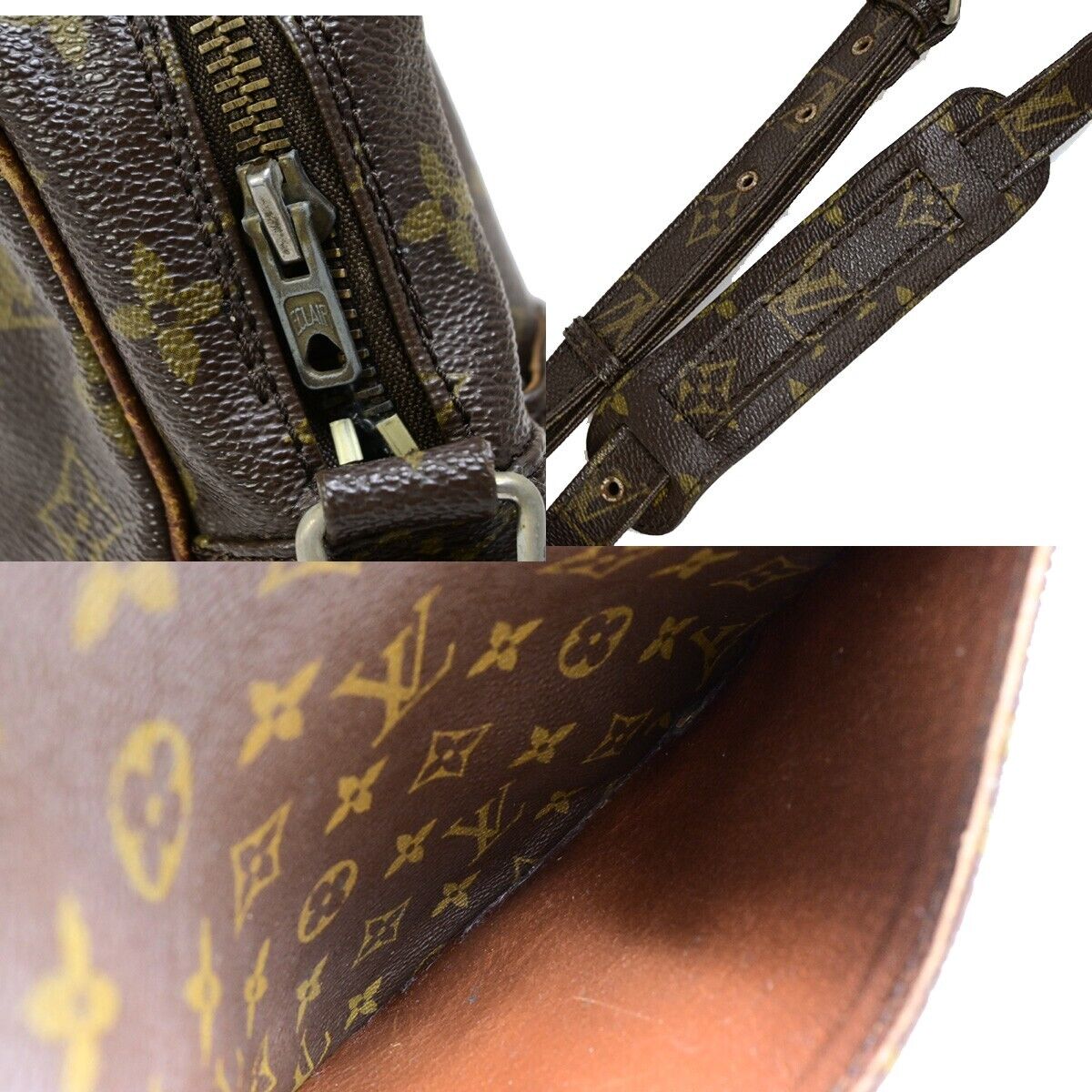 LOUIS VUITTON Petit Marceau Shoulder Bag Monogram Leather Brown M40264 04EB431