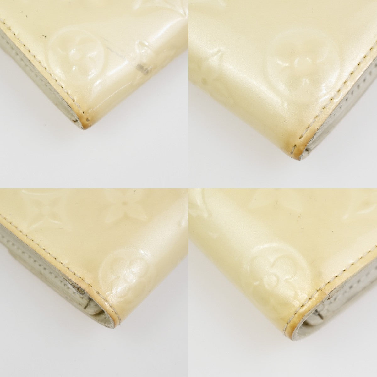LOUIS VUITTON Portefeuille Sarah Wallet Monogram Vernis Pearl M91971 65KC628