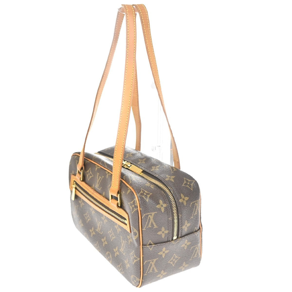 LOUIS VUITTON Cite MM Shoulder Bag Monogram Leather Brown France M51182 18YH989