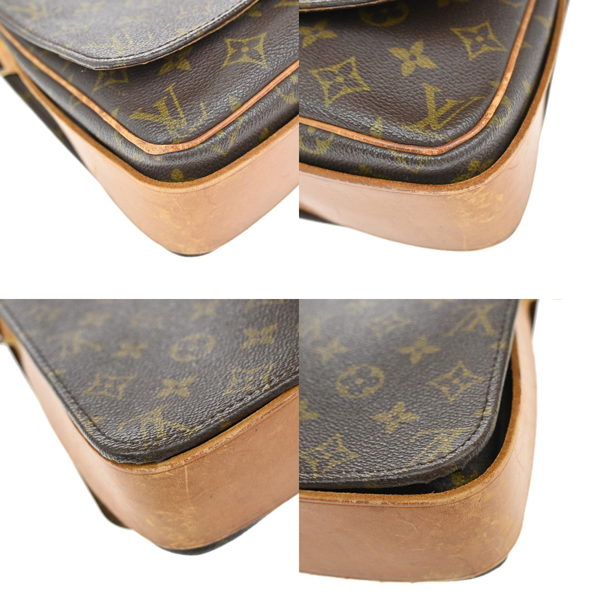 LOUIS VUITTON Cartouchiere GM Shoulder Bag Monogram Leather Brown M51252 34YH191