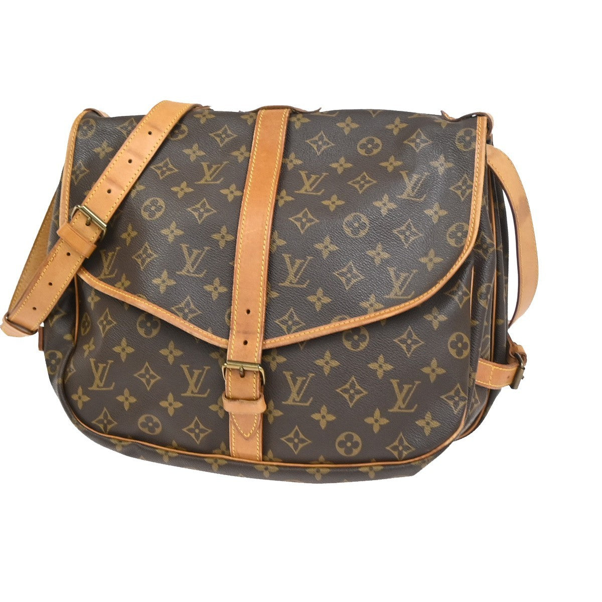 LOUIS VUITTON Saumur 35 Shoulder Bag Monogram Leather BN France M42254 73TA600